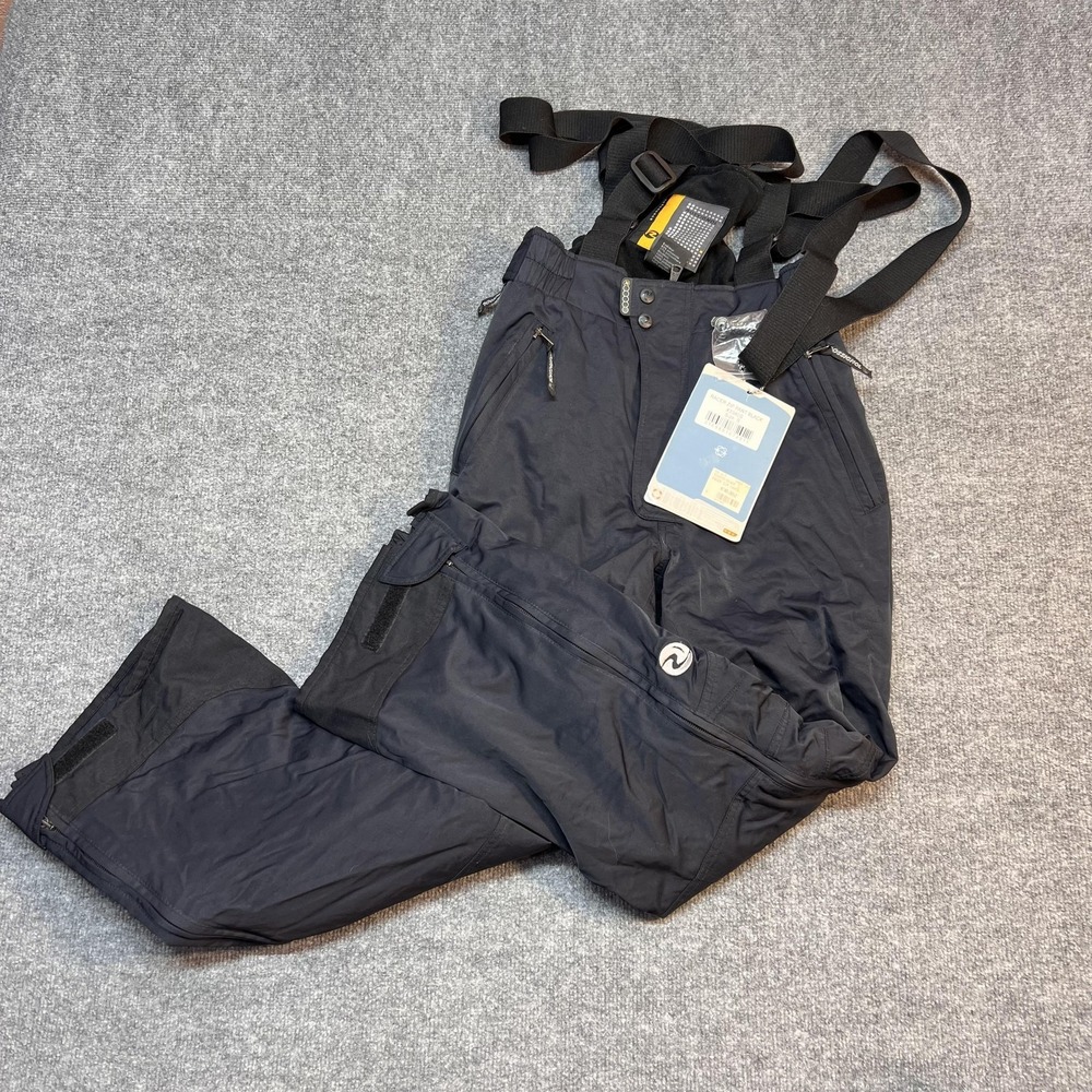 Rossignol Snow Pants Mens Small Black Racer Zip Pant Insulated Ski Suspenders